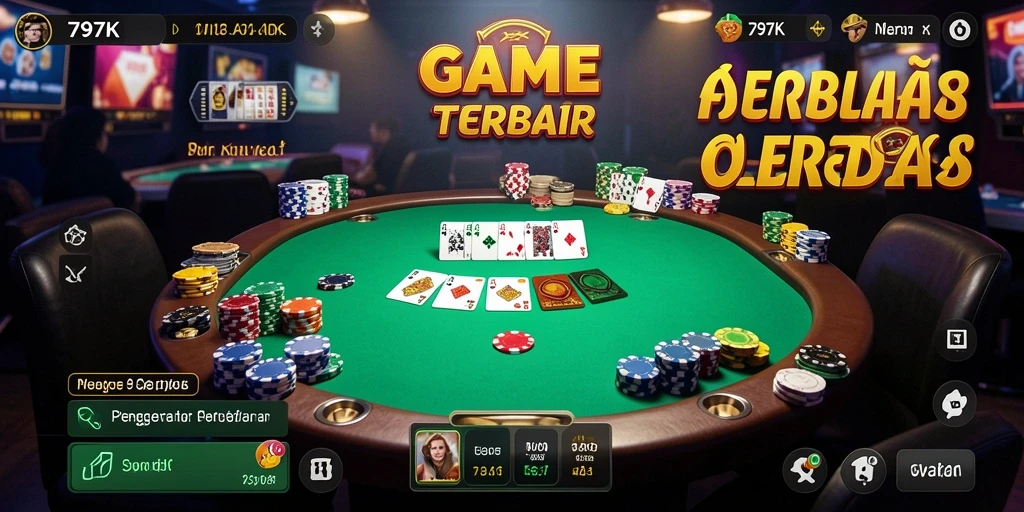 Gameplay seru 797K dengan teman-teman dalam poker.