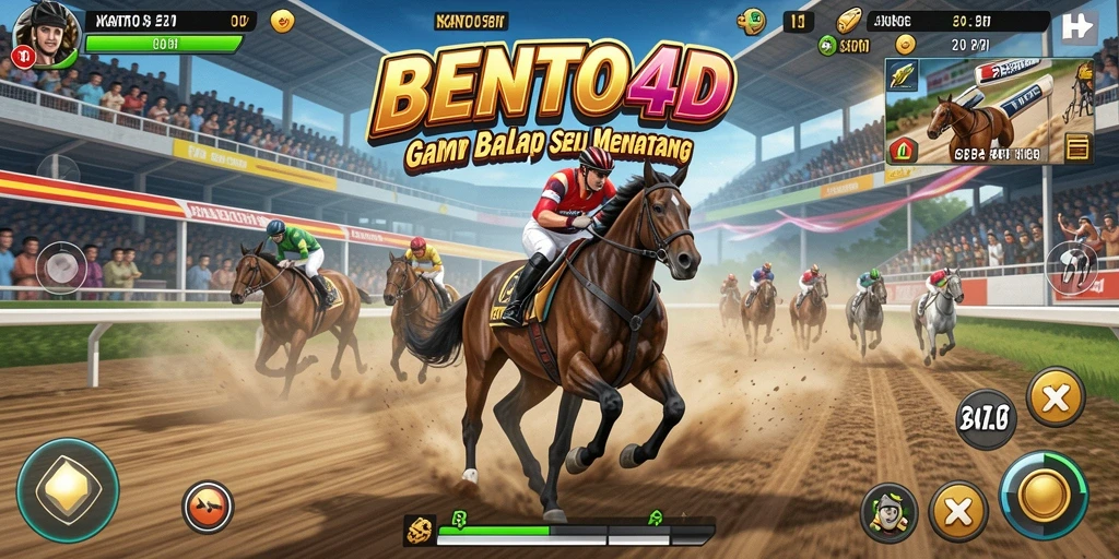 Tampilan balapan seru di BENTO4D dengan mobil cepat.