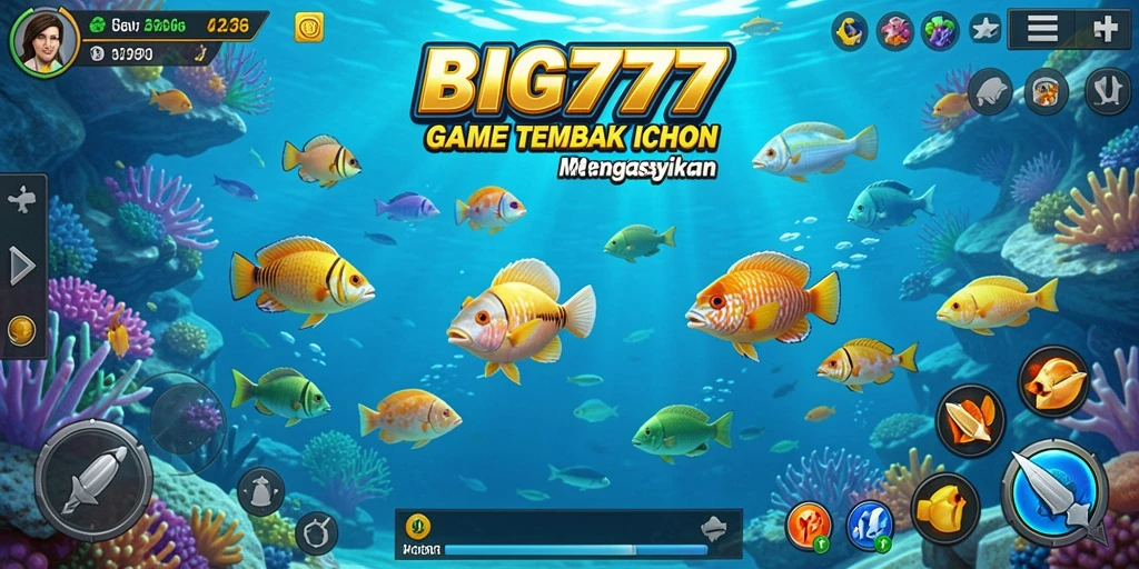 Tampilan gameplay BIG777 yang menampilkan aksi tembak ikan.