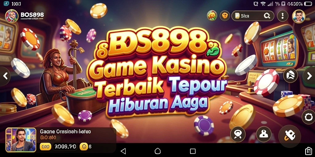 Tampilan utama gameplay kasino yang menarik di BOS898.