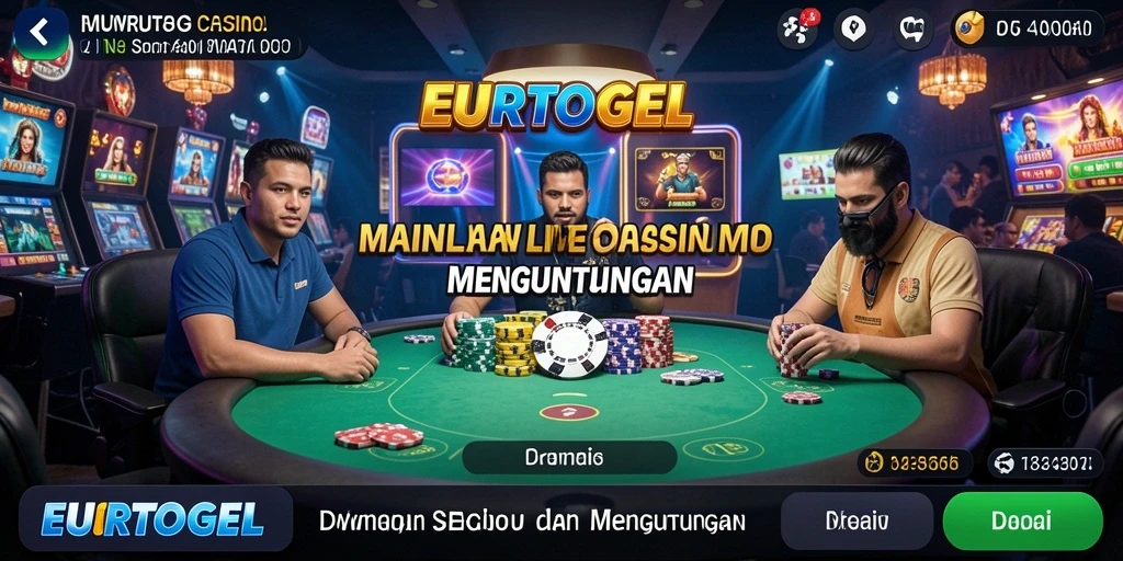 Tampilan gameplay Live Casino yang menarik di EUROTOGEL.