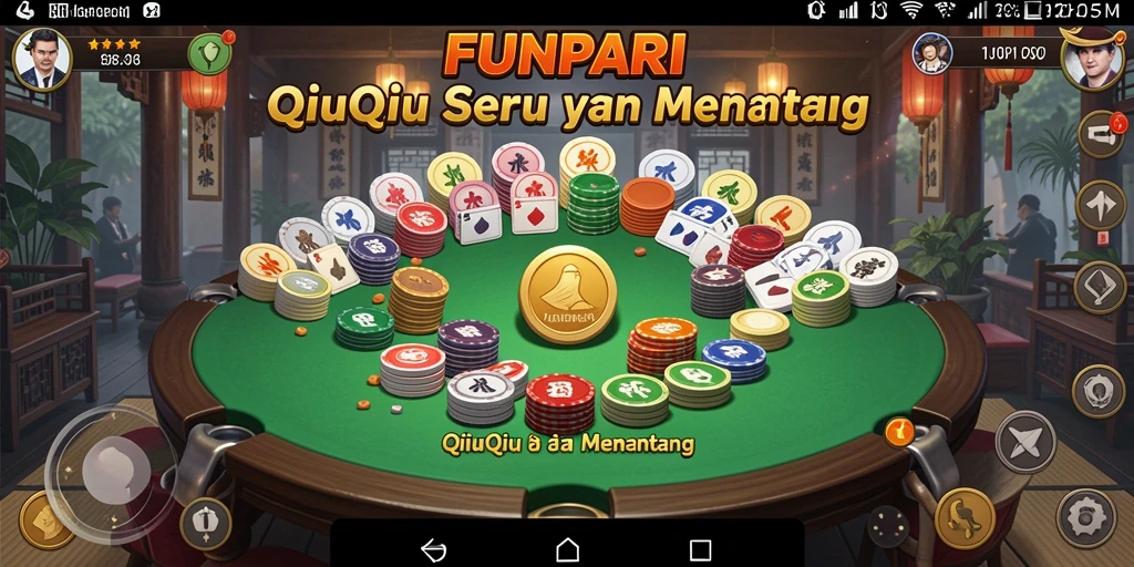 Tampilan gameplay seru QiuQiu di FUNPARI.