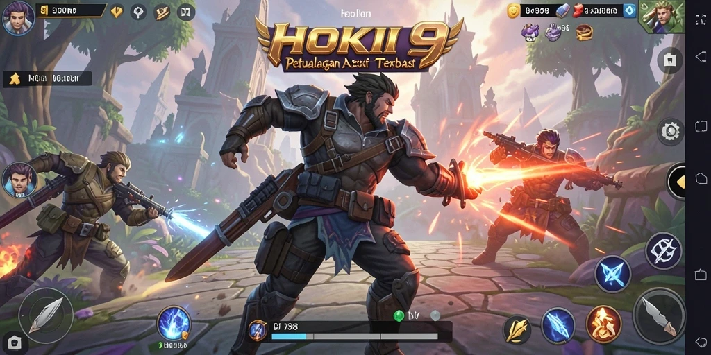 Tampilan seru gameplay HOKI9 di dunia ARPG.