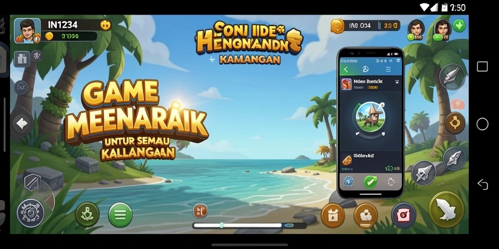Screenshot IN1234 menampilkan gameplay Idle yang seru dan interaktif.