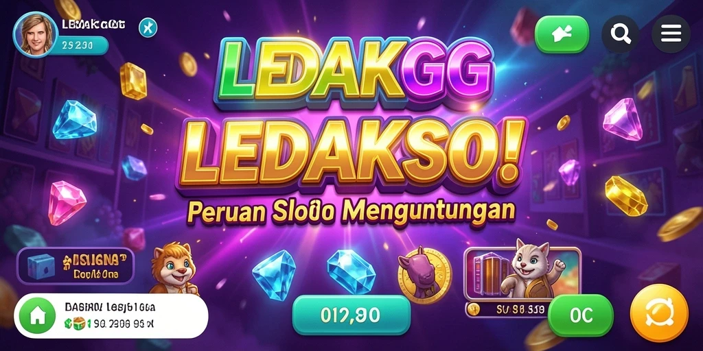 Screenshot gameplay LEDAKGG dengan tampilan slot yang menawan.