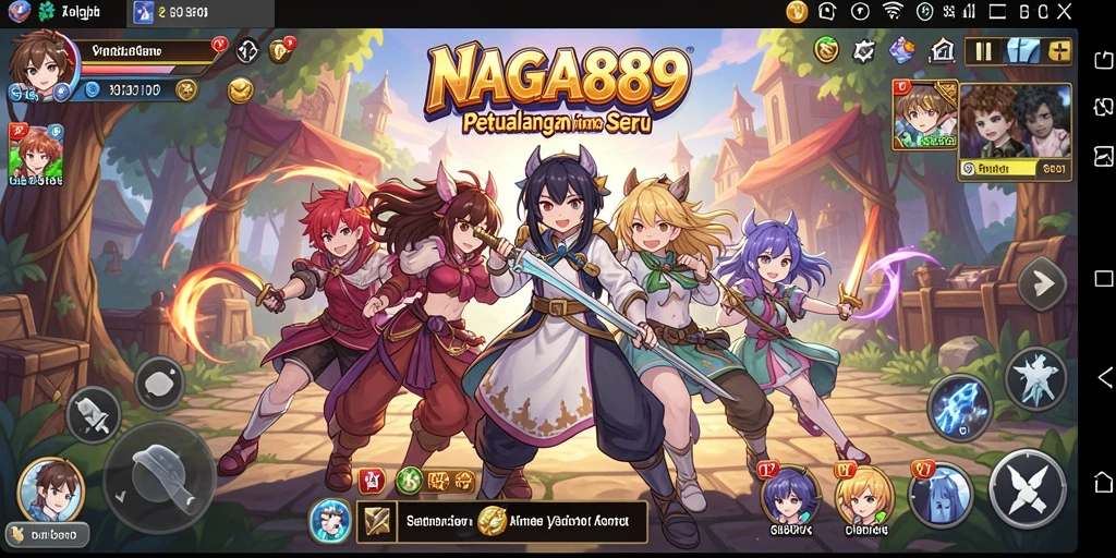 Screenshot gameplay NAGA889 menampilkan karakter Anime beraksi.