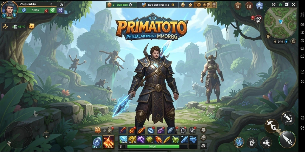 Tampilan utama gameplay PRIMATOTO yang menakjubkan.