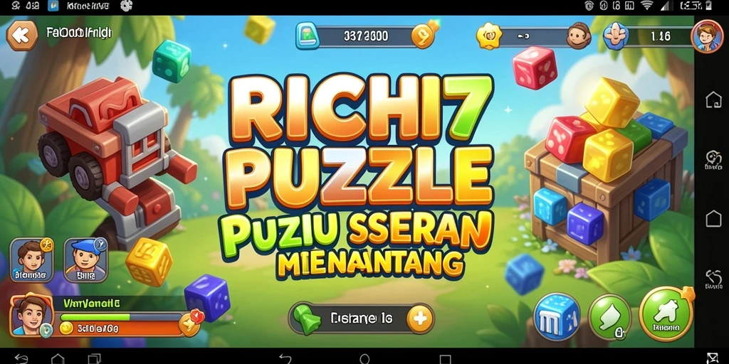 Tampilan gameplay menantang RICH7 yang penuh warna.