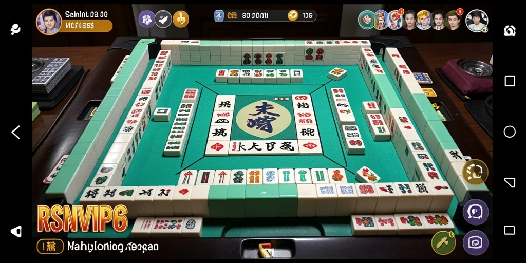 Tampilan gameplay RSNVIP6 yang menarik dengan desain Mahjong klasik.