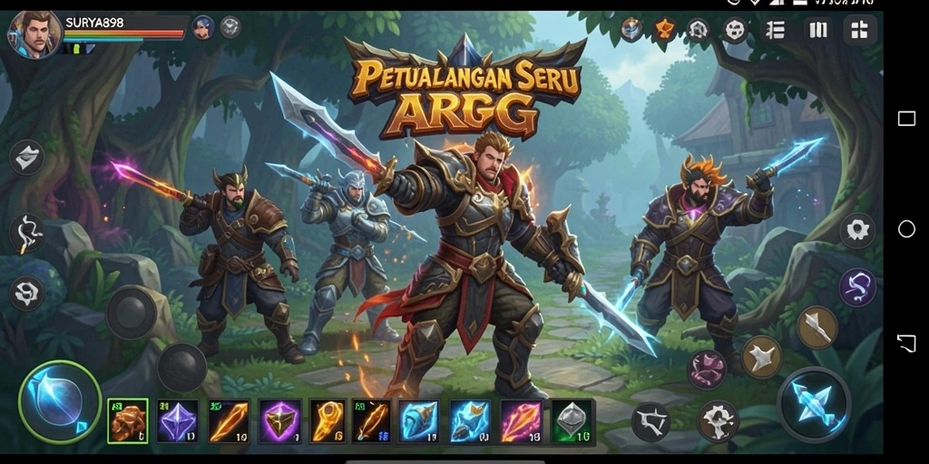 Tampilan menarik dari gameplay ARPG SURYA898 yang mendebarkan.