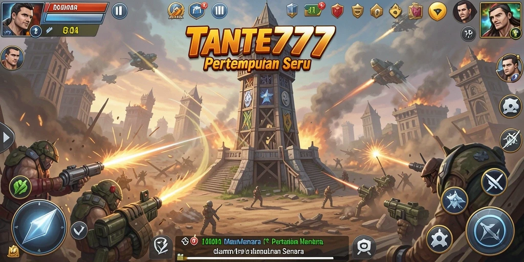 Tangkapan layar menampilkan aksi menegangkan dalam gameplay Tower Defense.
