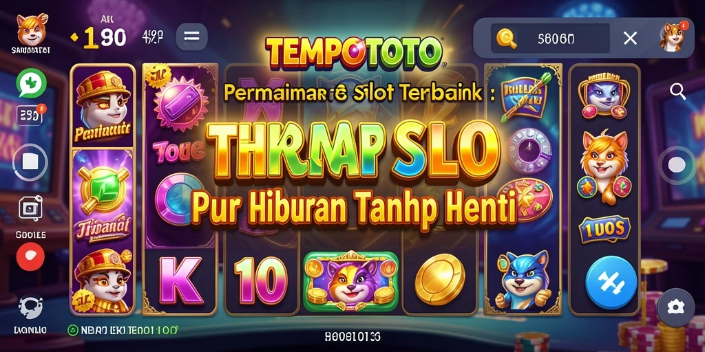 Screenshot gameplay TEMPOTOTO menampilkan slot yang menarik dan penuh warna.