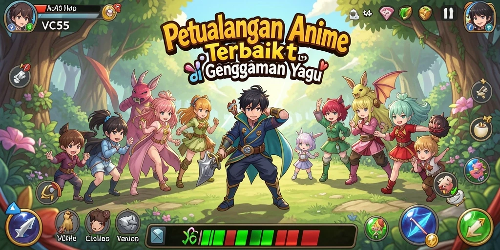 Gameplay VC55 yang memikat dengan karakter anime yang menarik.