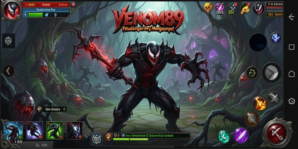 Tampilan menakjubkan dari gameplay RPG VENOM889 yang penuh aksi.